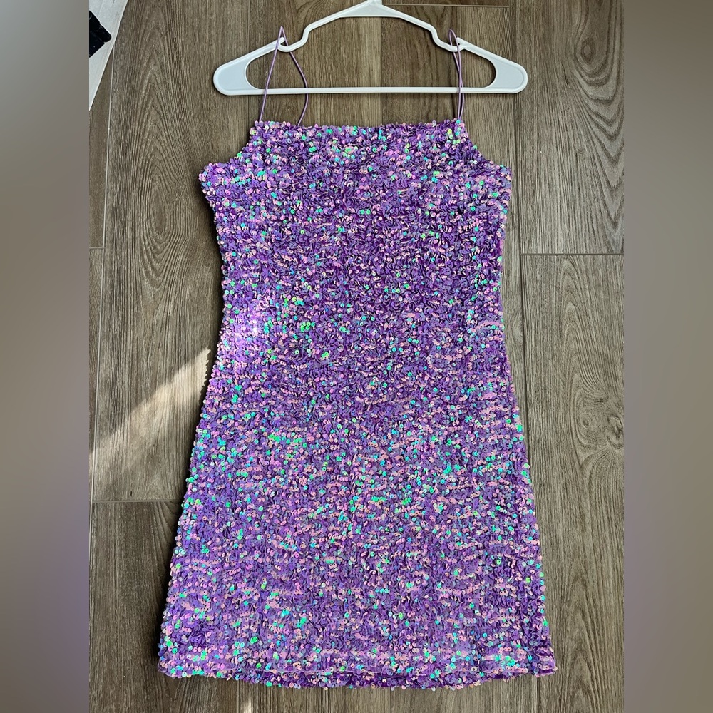 NWT Purple Sequin Dress